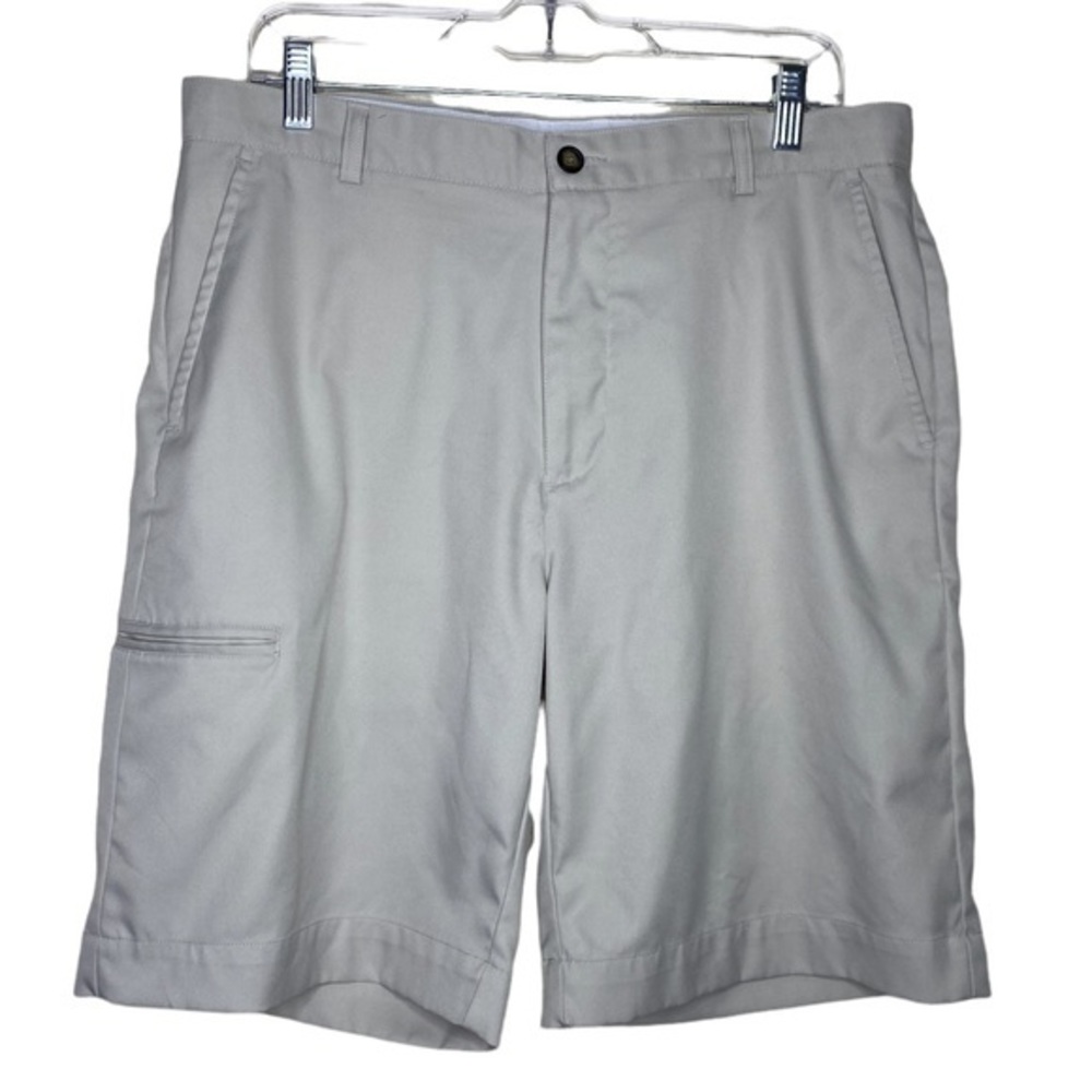 Nicklaus Flat Front Khaki Golf Shorts 34W